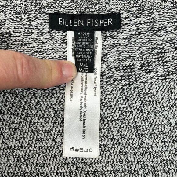 Eileen Fisher Cape Womens Large Soft Tencel Blend Poncho Tencel Lyocell - Picture 3 of 10